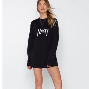 Nasty Gal You Heard sweatshirt dress
